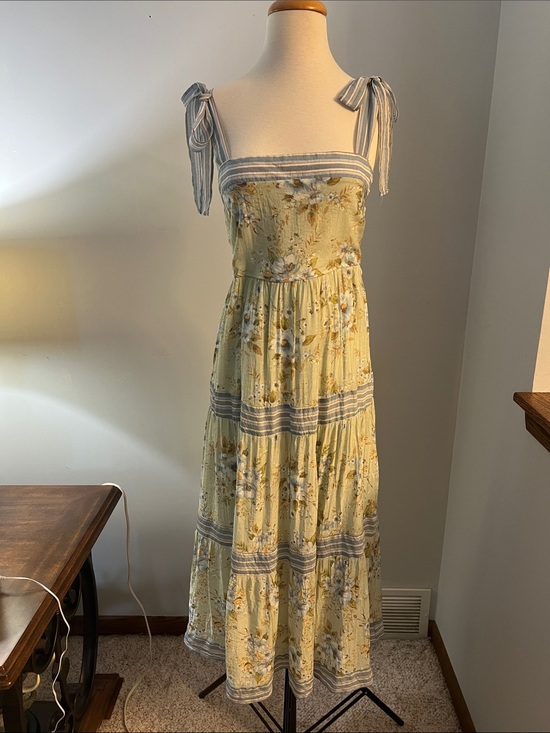 By The River Dresses & Skirts - sage floral tiered summer dress
